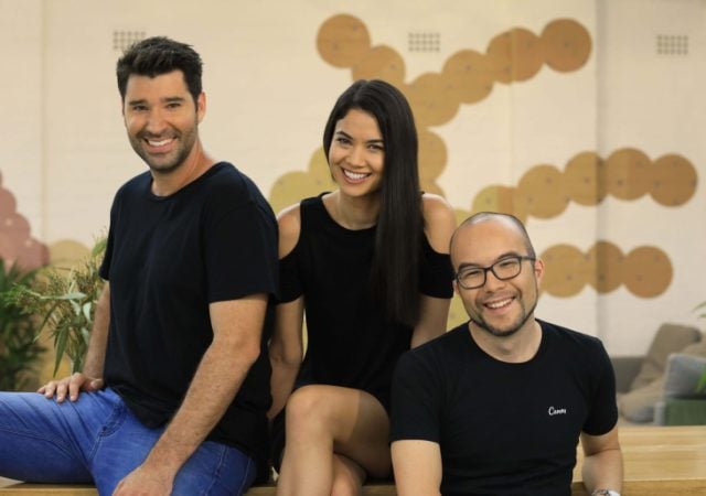 Canva cofounders Cliff Obrecht, Melanie Perkins and Cameron Adams. Photo: supplied